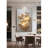Modern Minimalist Golden Flower Crystal Ceramic Mural