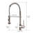 Kitchen Faucet With Pull Down , Brushed Nickel Finish, Single Lever Handle, 360 Rotatable Collar Sink Nickel, Rotation Spout For-1031754354