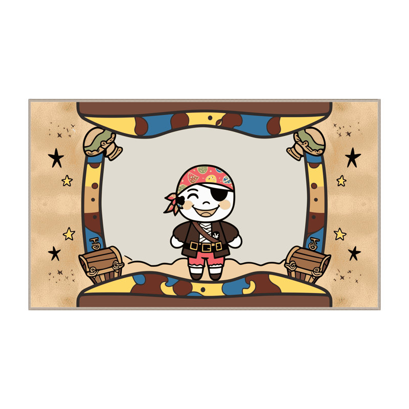 Tapis lavable Sunside Sails Pirates Ocean Kids_Pir034, Rectangle de 5 pi x 8 pi