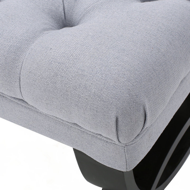 Contemporary Ottoman Bench, Light Gray