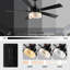 Ventilateur de plafond 52 po à DEL à intensité variable de style campagnard moderne avec 3 lumières à DEL CCT et télécommande, pales en bois à double face, moteur à courant continu réversible à 6 vitesses, tiges de 4 po / 10 po incluses 