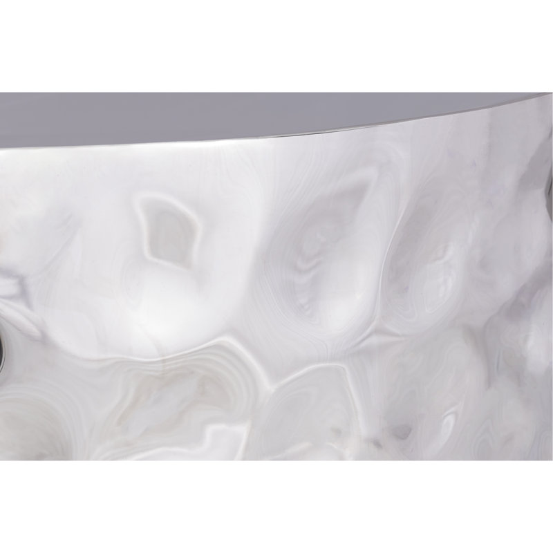 Table basse de style moderne en métal, Argent argent