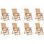 Chaise d'extérieur avec chaises inclinables d'extérieur en bois d'acacia massif-294588225