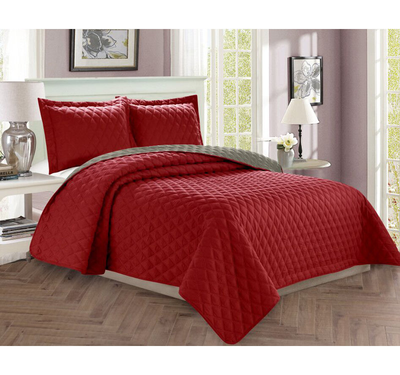 Feather Sheet Polyester Comforter, Twin + 1 Shams, Chocolate/Cream