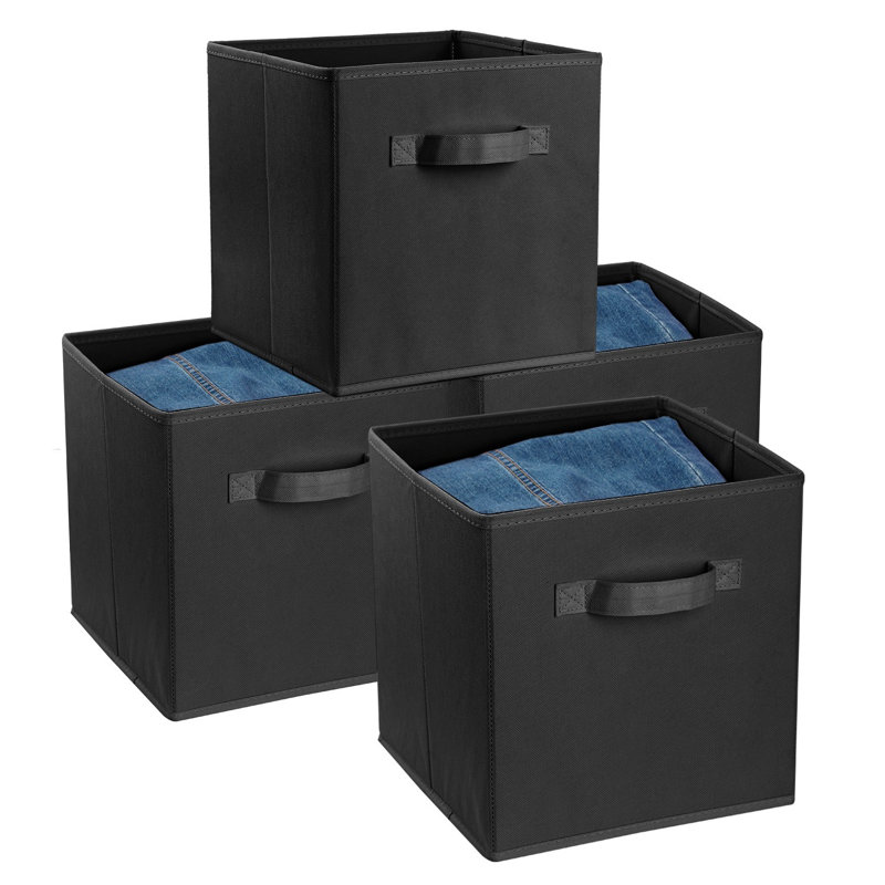 Bac de rangement en tissu Rebrilliant, Noir