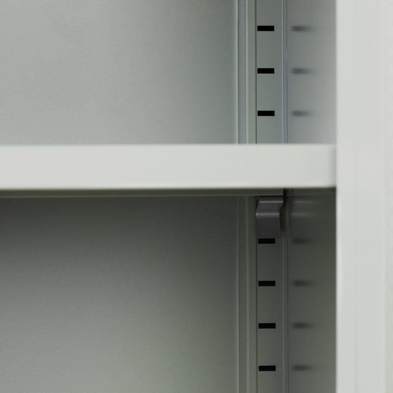 Sage Green Metal Mesh 2-Door Storage Cabinet with Adjustable Shelves
