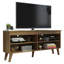 Meuble télé avec 4 tablettes pour téléviseur de 55 po ou moins, P 12 po x L 53 po Madesa, rustique Madesa