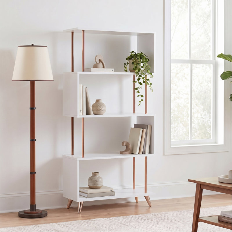 Sutherland Geometric Bookcase, White