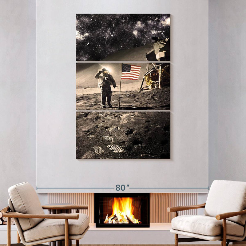 Lelar Moon Landing, 74" H x 48" W