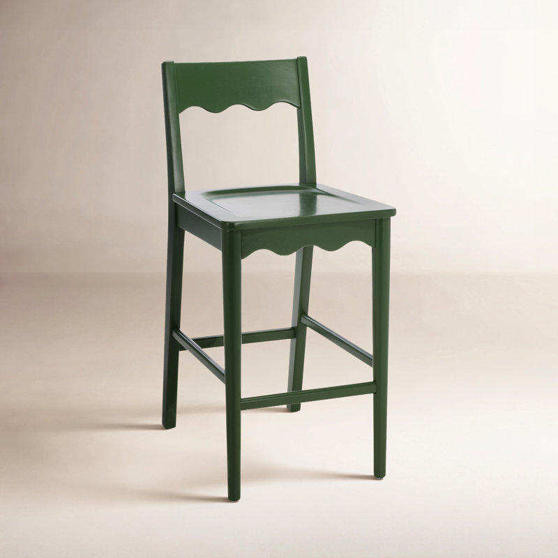 Vicki Rosetty Scallop Counter Stool, Green