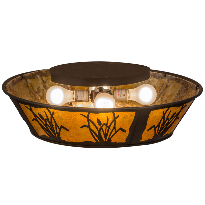 Rustic Lodge 4 - Light Flush Mount