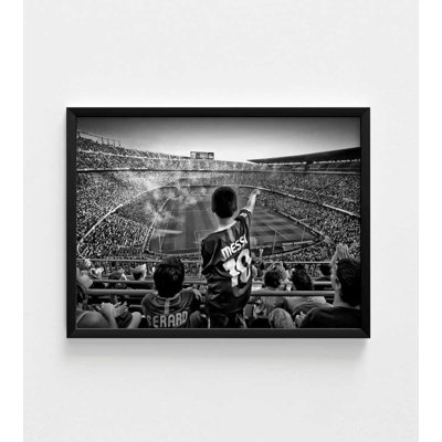 Soccer Stadium Crowd - impression de photos de sport en noir et blanc