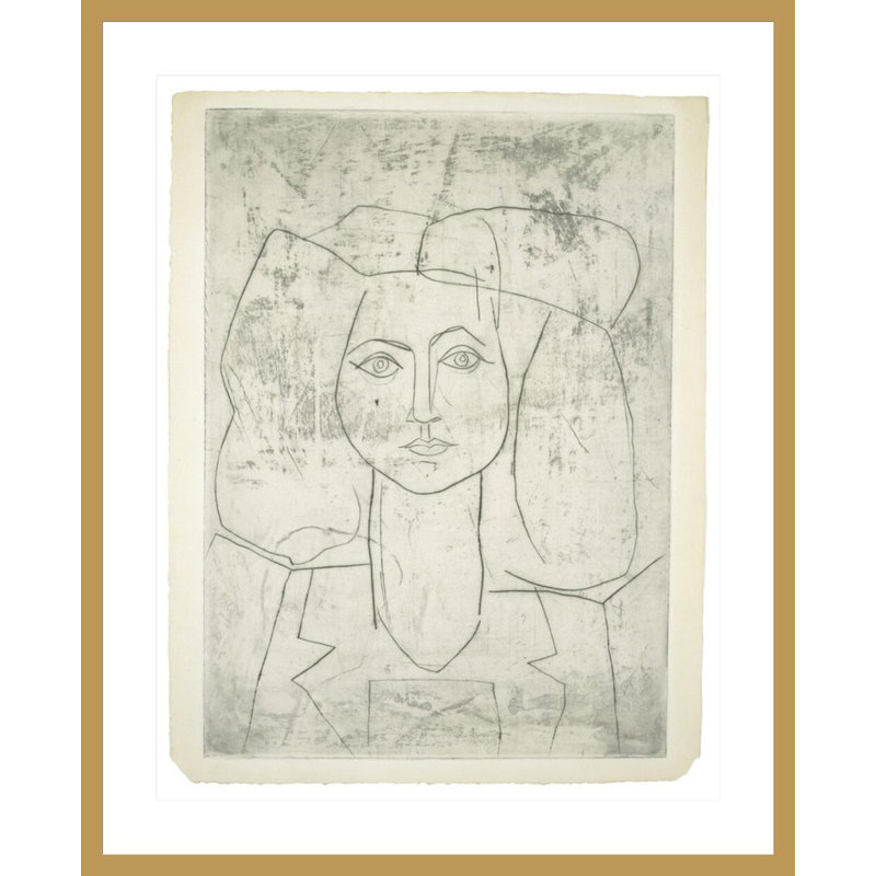 Portrait de Francfort vêtu d'un costume par Pablo Picasso - Impression Giclée sur cadre, H 41,15 po x l 33,5 po