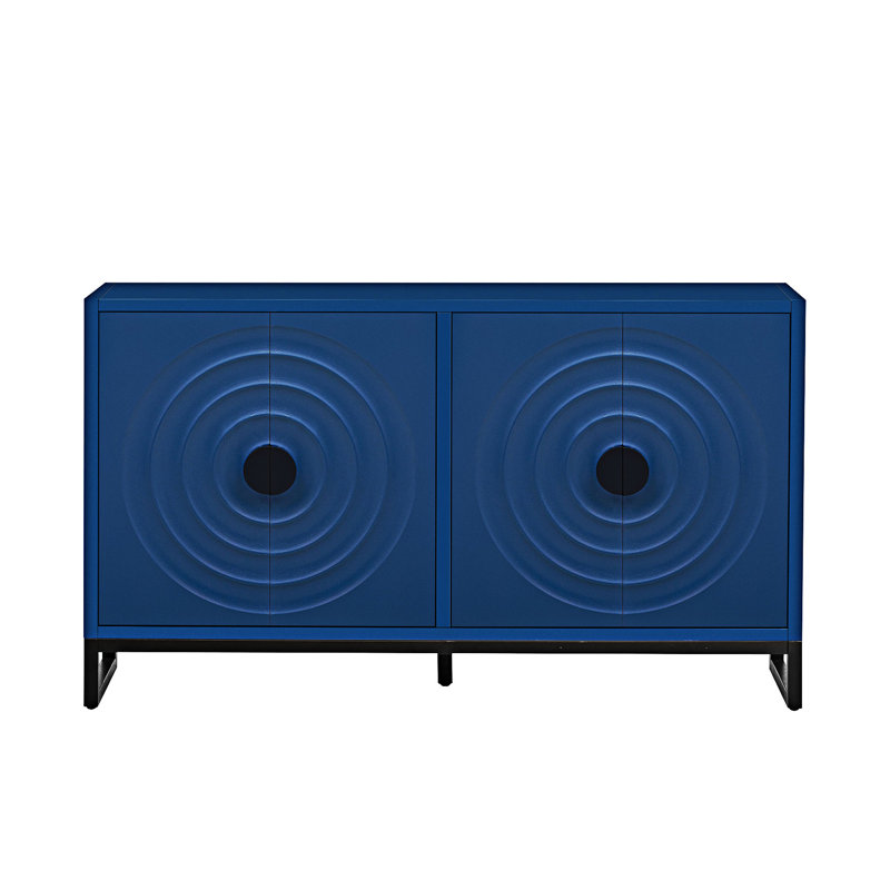 Storage Cabinet with Doors, Navy Blue