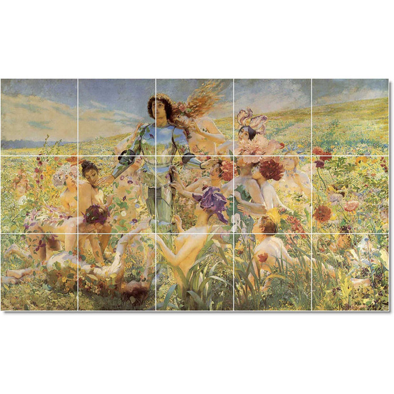 Carreau de céramique 60 po x 36 po 12 po x 12 po, Georges Antoine Rochegrosse Mythologie W22987