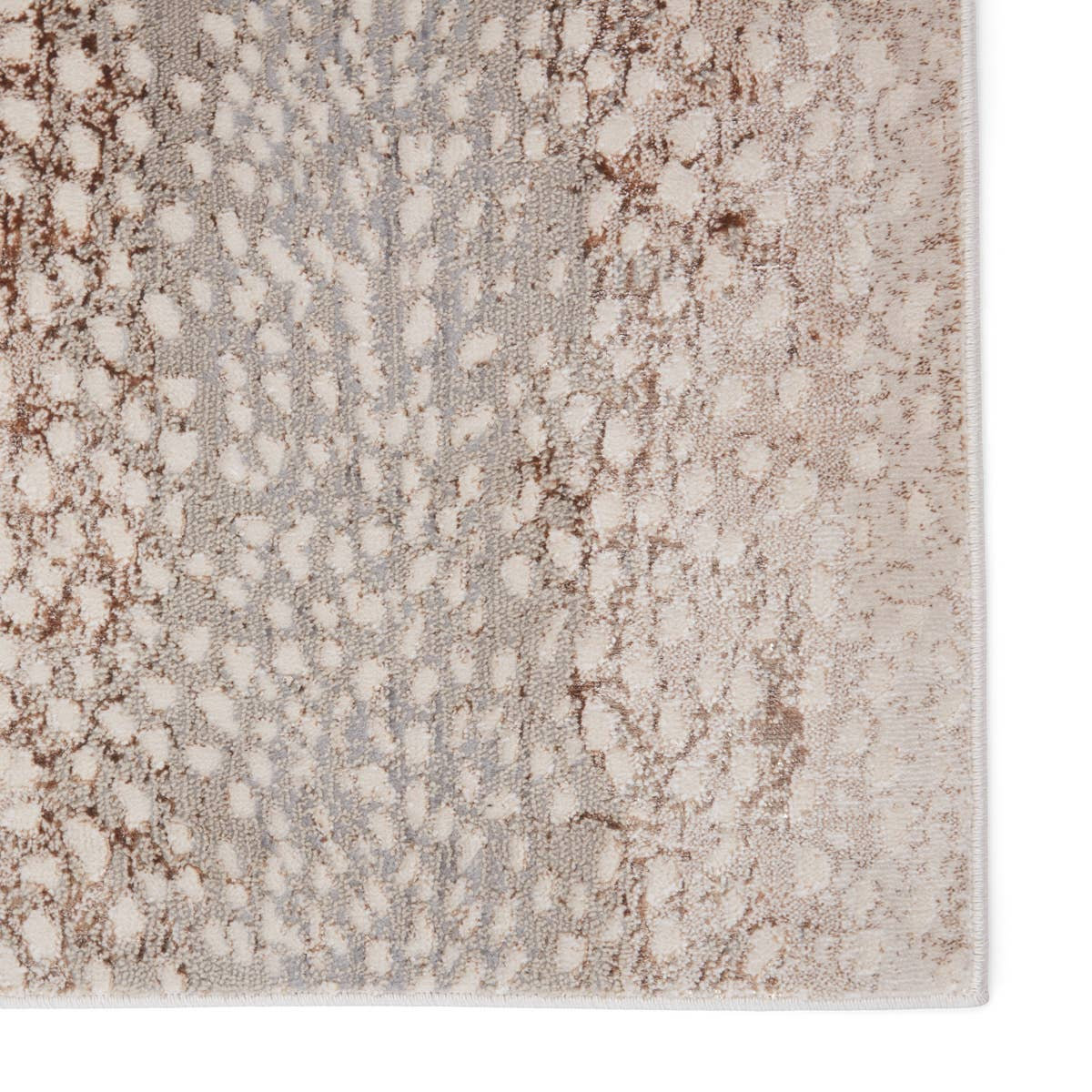 Baytown Feather Gray Animal Print Rug, Rectangle 5' x 7'6"