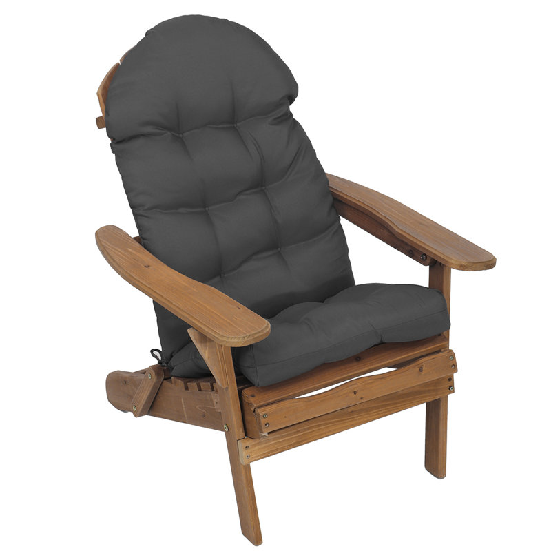 Chair Cushion, Rocking Chair Cushions with Ties, High Back Patio Cushions, Thickened Patio Chair Pad, Gray