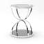 Table d'appoint moderne en verre 19,69 po avec 2 niveaux