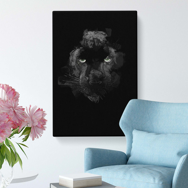 Black Panther in the Shadows - Wrapped Canvas, 61 cm H x 40.6 cm W