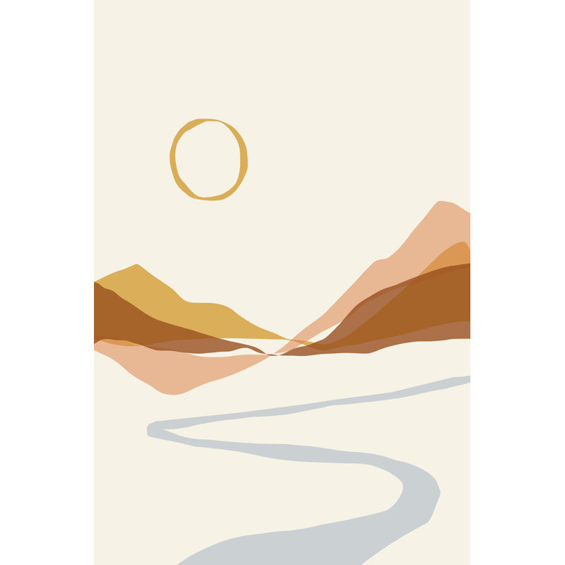 Geo Landscape Line I by Victoria Barnes - Wrapped Canvas Print, 122cm H x 81cm W