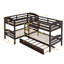 Lit simple en L avec lit gigogne-1012414121