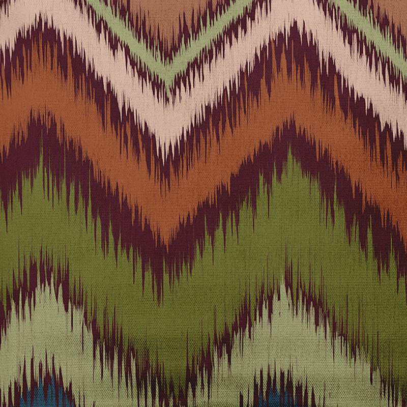  Coussin décoratif carré Ikat, 18 po x 18 po, Rouge