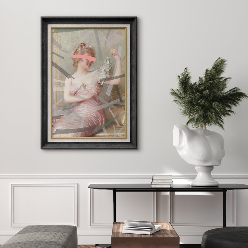 "Portrait de filles victoriennes" sur toile, H 36 po x l 26 po, Cadre noir de qualité supérieure