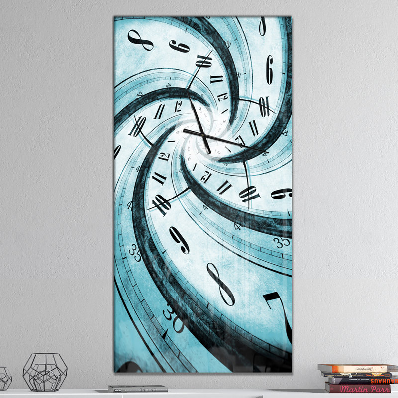 Time Vortex Spiral - Modern wall clock, 48" H x 24" W x 1" D