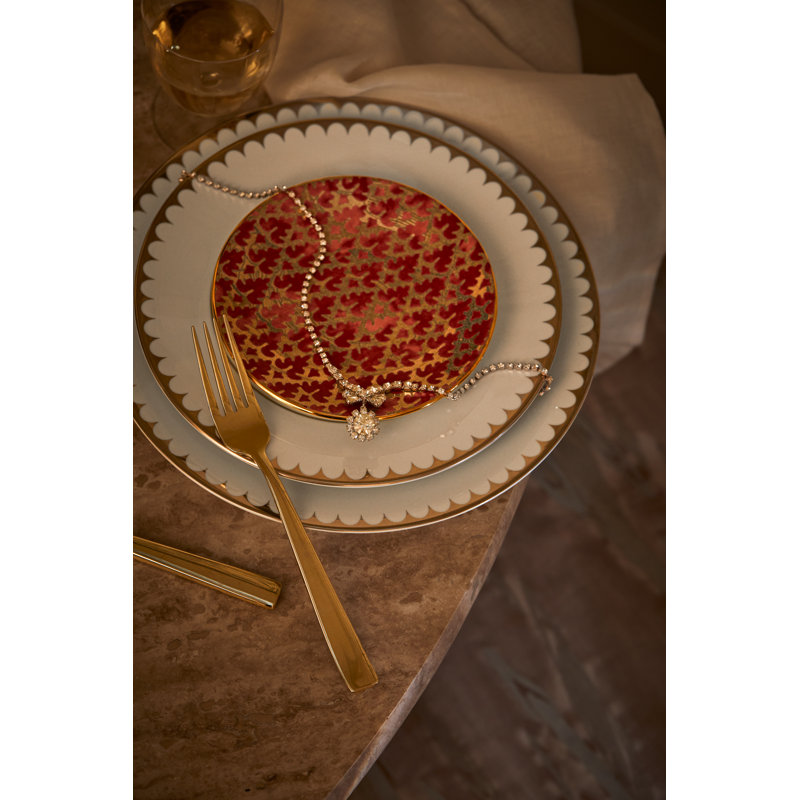 Fortuny Uccelli Canape Plate - (Red)
