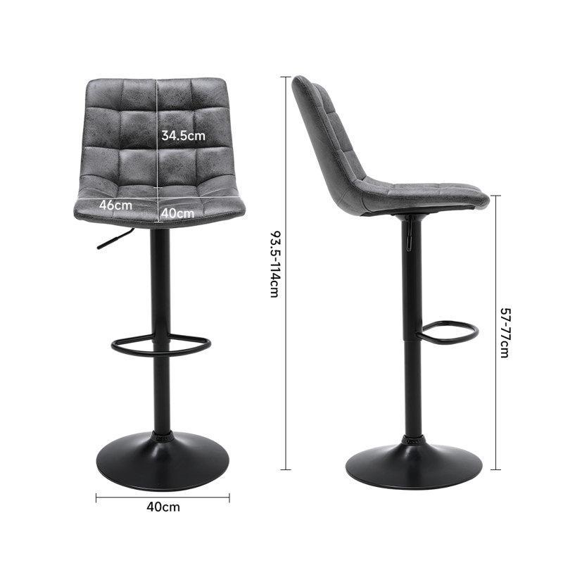 Tacna Upholstered Adjustable Height Bar Stool