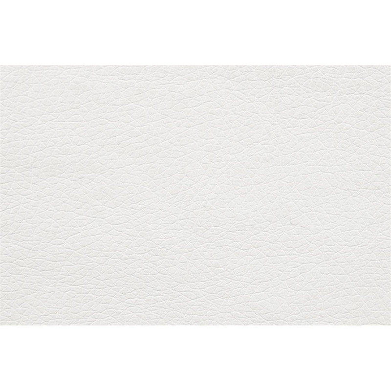 Très grand repose-pieds en cuir reconstitué blanc