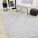 Fresno Blue Cream Modern Lines Area Rug