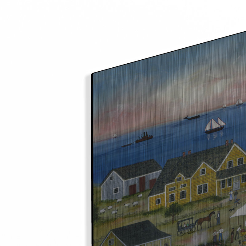  «Clambake At Sankaty Light (1)» par JL Munro, art mural en métal, 16 po x 12 po, H 12 po x l 16 po