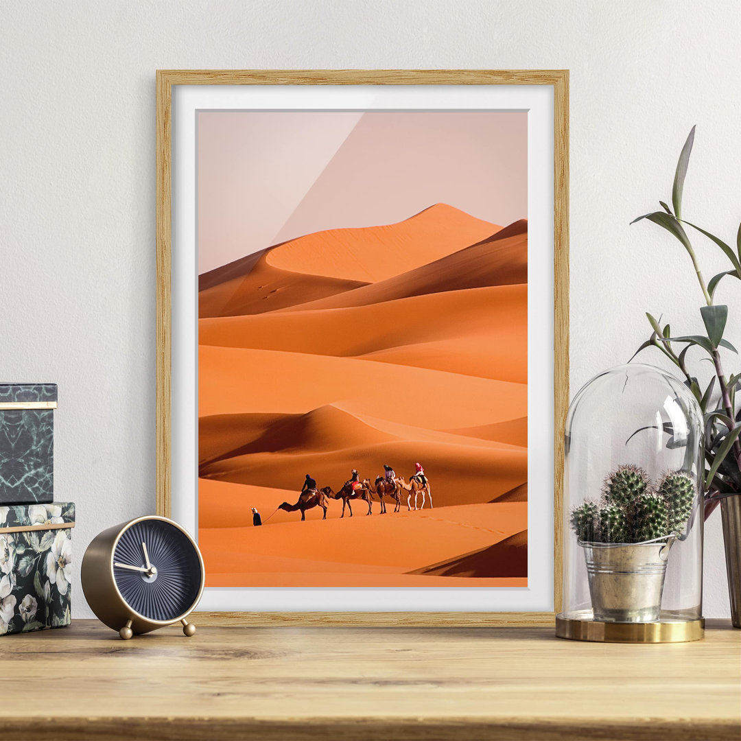 Gerahmtes Papierbild Namib Desert