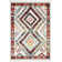 Southwestern Machine Made Power Loom Area Rug in White/Red