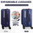Luggage,with front opening,TSA approved lock,hardshell suitcase-130159411-130159413