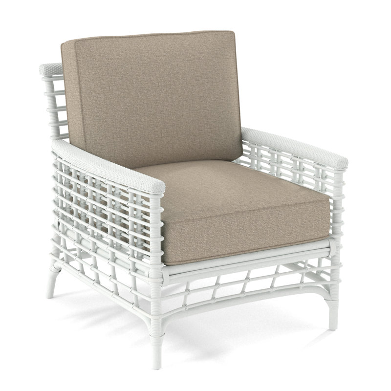 Luca Upholstered Armchair, Eggshell Crypton Performance; 0884-93, Frost White