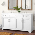 Moore 60'' Double Bathroom Vanity with Engineered Marble Top