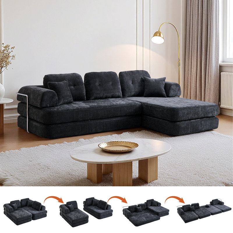 Sectional Sofa With Chaise, Modular Design