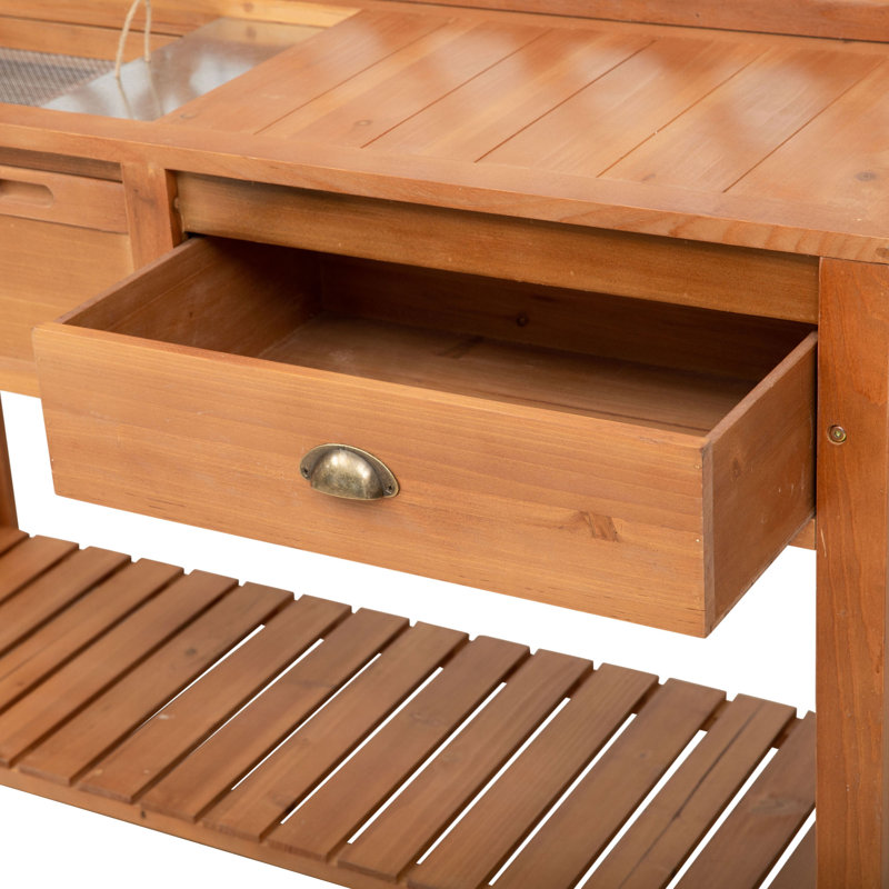 Banc de rempotage en bois