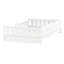 Lit plateforme simple en bois avec garde-corps et tablettes de rangement, blanc-725049914-725049915