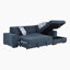 Odesser 115" W 2-Piece Chenille Sleeper Sectional-1352719759-1352719757