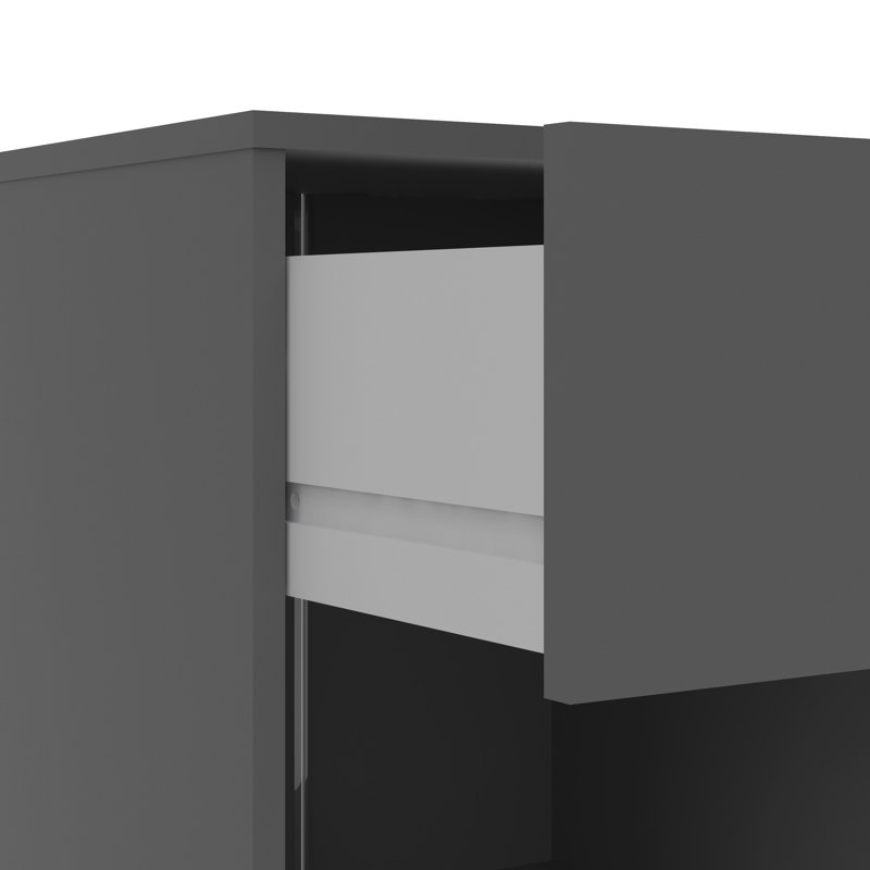 Clanton Small-Space 1 - Drawer Nightstand, Gray