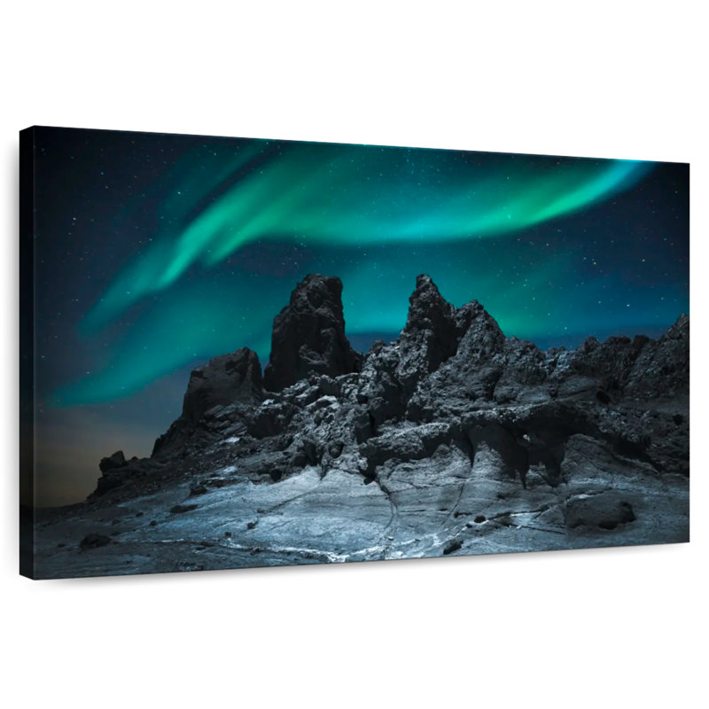 Alvord étoilé Islande aurores boréales, H 8 po x l 12 po