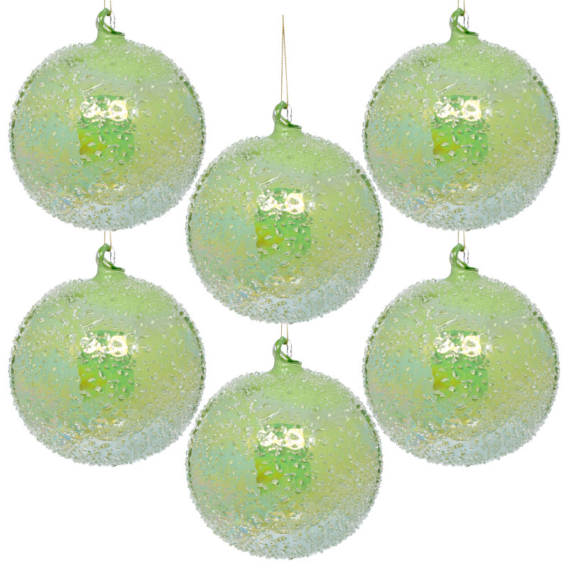 Sparkling Ombre Ornament, Small, Set Of 6 - 4.75 Inches
