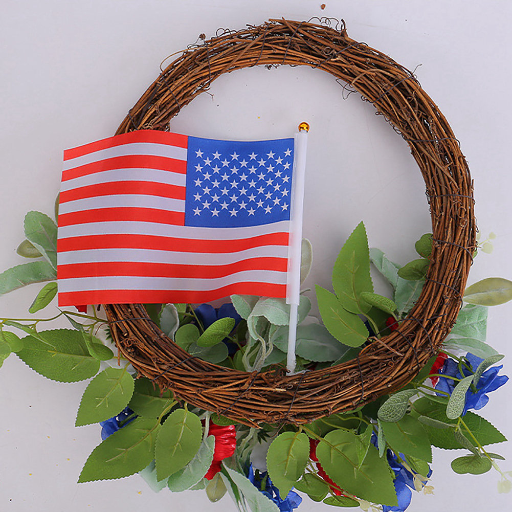 The Holiday Aisle® 4th of July Wreaths for Front Door 16 Inch Patriotic ...
