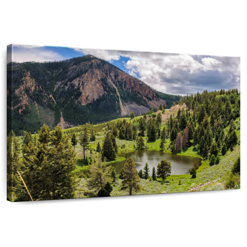 Scène de montagne Alvord Yellowstone, H 26 po x l 39 po