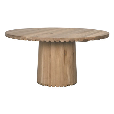 Lane Oak Round Solid Wood Dining Table