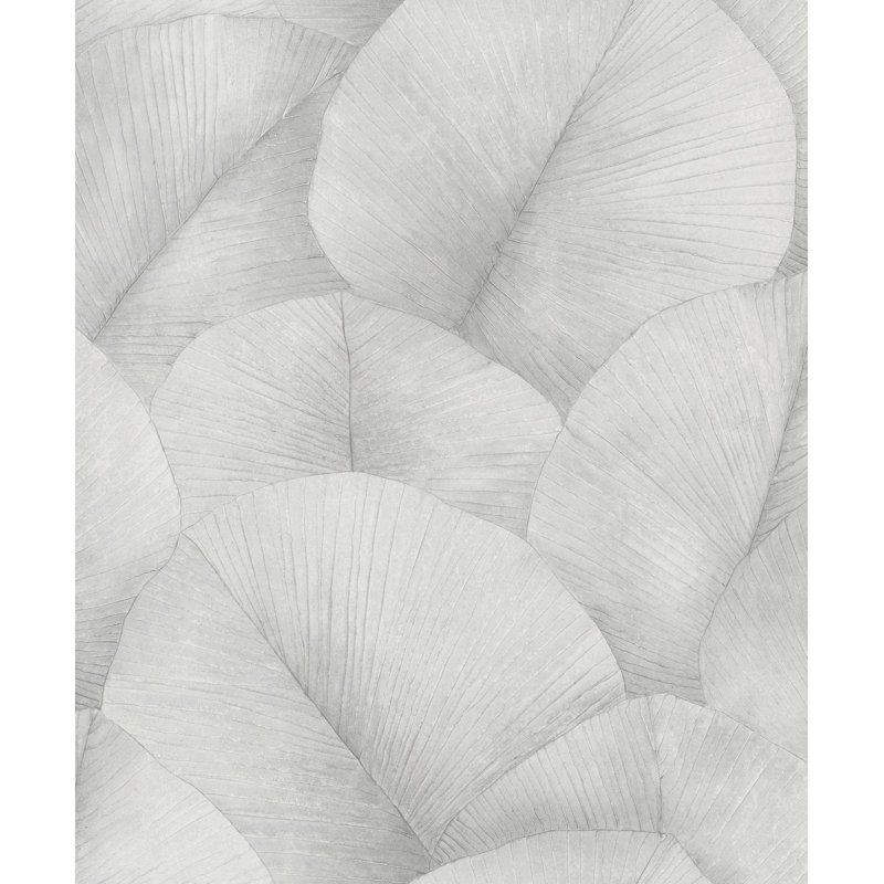 Amariyana Collection Textured Palm Wallpaper Roll, Silver