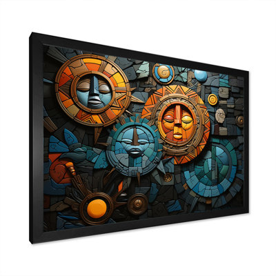 Mosaïque de culture africaine sur toile
